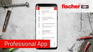 fischer Professional App - find fixing material on the way