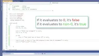 COSC-1436, if statements
