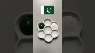 Pakistan flag color 🎨mixing asmr#art #shorts #satisfying