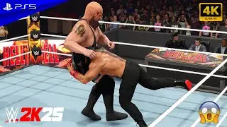 WWE 2K25 - Roman Reigns vs. Big Show | Extreme Rules Match | PS5&trade; Pro [4K60]