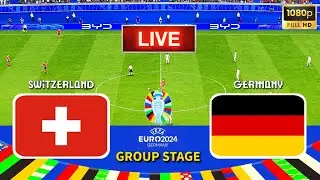 LIVE🔴| Switzerland vs Germany || UEFA Euro 2024 || Group stage || Live Football Match || PES 21