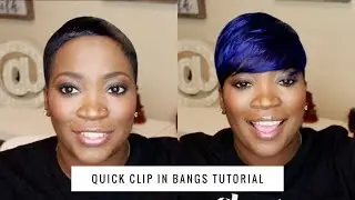 QUICK CLIP IN BANGS SHORT HAIR/ PIXIE TUTORIAL | THEHAIRAZORTV