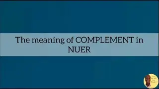 Complement in Nuer || Learn English and Nuer
