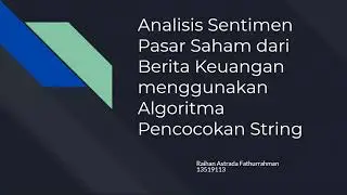 Analisis Sentimen Pasar Saham - Video Makalah Stima 2021/2022