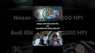 Nissan GTR R35 vs Audi RS6 V10 NOS #streetracing #jdmcars #jdm #japan #germancars #germany #racing
