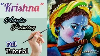 Janmastami Special Krishna Painting | Acrylic Painting step by step | #SumitArt