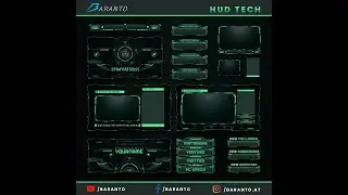 Animated Hud Tech With Custom Name Twitch Overlay Preview | Order Now