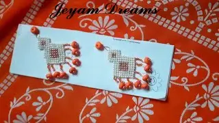 DIY Orange colour beads earring #jewellery #trending #festival  #viral