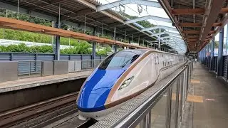 北陸新幹線 E7系 あさま611号 長野ゆき到着→発車@安中榛名