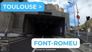 TOULOUSE - FONT ROMEU (BOLQUERE) via le TUNNEL DE PUYMORENS - TIMELAPS