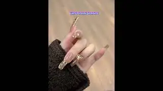 Gold color with gold diamonds bling bling nails new  style for 2024💅#shorts# shorts#viral#nails #USA