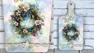 Flores en 3D sobre tabla de madera 🌸🌺🌷 | Te va a encantar