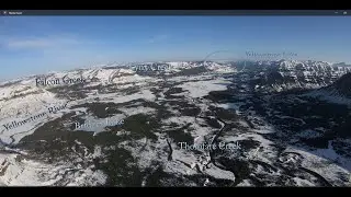The Thorofare! Yellowstone Country. Flying from Cody over Ishawooa Pass and down Pass Creek.