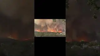 Impressive fire in Durban-Corbi&egrave;res just before the village was evacuated.