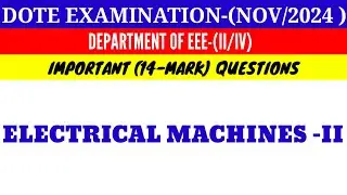 Electrical Machines -II Important Questions