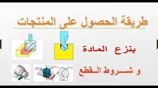 طرق الحصول على المنتجات بنزع المادة و شروط القطع  obtention des produits par enlèvement de matière
