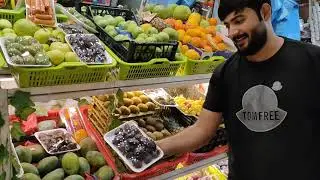 فاكهه 🍀 اسيويه غريبه استوائيه 🍀جولتنا سريعه تعالو معي . محل محمد ابو جلده.