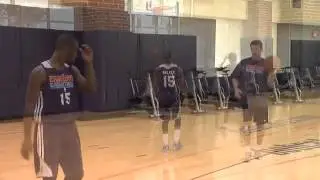 Kemba Walker practicing with Mark Price