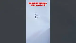 DRAWING animal with number:8 #draw #drawing #art #cute #sketch #shorts #viralshorts
