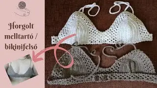 Horgolt melltartó/bikinifelső