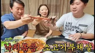 매콤한 낙지볶음에 고소한 소고기 부채살까지, 푸짐한 집밥 요리&먹방(mukbang,koreanfood)