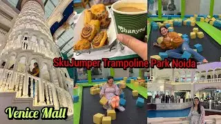 SkuJumper Trampoline Park Noida//Venice Mall greater Noida//chaayos//#vlog #vlogvideo #enjoy #game