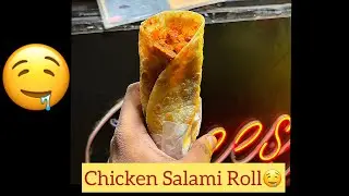 Chicken Salami Roll 🤤 #shorts #chicken #food #streetfood