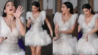 Nora Fatehi How Treats Her Fans Even She Was in a Rush Mood at Dance Deewane Set