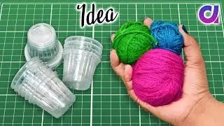 Best Reuse of Waste Disposal Cups & Wool | Amazing Reuse Idea | Artkala
