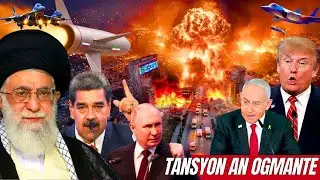Plizyè ameriken anba kòd nan Venezyela😱4 avyon militè ris ateri nan Iran, tansyon ak Izrayèl ogmante