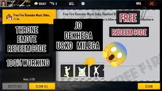 Free Throne Emote Redeem code 100% working|| Pro ATK FF|| Garena FreeFire ❤️||
