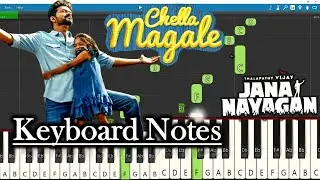 Chella Magale Song Keyboard Notes 🎹 | Anirudh | Vijay | Jana Nayagan | Easy Piano Tutorial