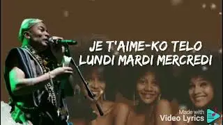 TSIVERILAZA David Jackson/ Je t'aime'ko telo, Lyrics officiel 