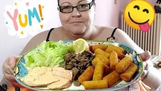 MUKBANG: CROCCHETTE DI PATATE - SALMONE- FUNGHI 👩‍🍳(chiamate hot😂)