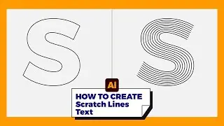 Adobe Illustrator Tutorial | How to Create Scratch Lines Text (Tips Tricks Tools Beginners 101)
