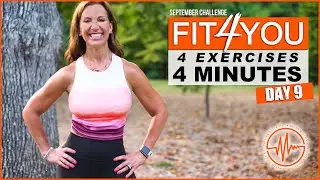 Fit 4 You 30-Day Challenge {DAY 9} 4 MINUTES, 4 EXERCISES #shortworkoutchallenge