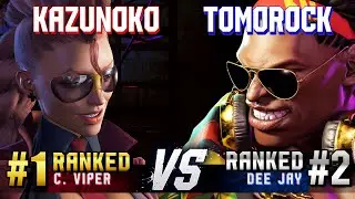 SF6 ▰ KAZUNOKO (#1 Ranked C.Viper) vs TOMOROCK (#2 Ranked Dee Jay) ▰ High Level Gameplay