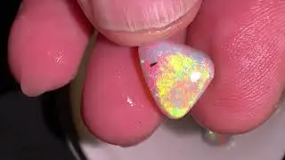 5 bright Australian crystal opal gem preform