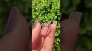 ✨💎Curved Wedding Band Contour Matching Band Stacking ring for your engagement ring Moissanite 🎁💍