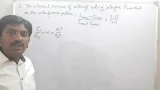 Numerical Problems of resultant intensity and fringe width in interference phenomenon