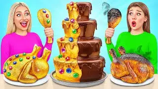 Rich Girl vs Poor Girl Chocolate Fondue Challenge | Prank Wars by Choco DO
