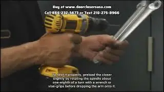 Установка доводчика Cal-Royal CR441 &ndash; стандартный рычаг | Door Closers USA