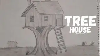 HOW TO SKETCH A TREE HOUSE | LEARN TREE HOUSE SKETCHING WITH PENCIL | THE ARTICIAN 