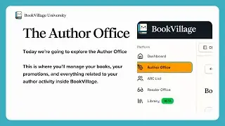 Inside the BookVillage Author Office for Amazon KDP &ndash; Lesson 6 (From BookVillage University)