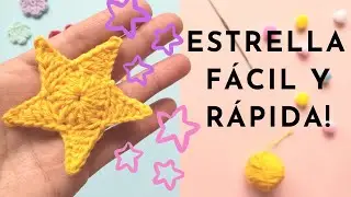 Easy and quick crochet star / Flat figure / Crochet Star Applique