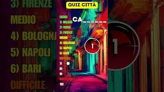 Indovina la Citt&agrave;: Sfida la tua MENTE con le PRIME due lettere!