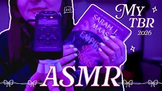 Cozy Book ASMR 📚 2026 TBR | Up-Close Whispers, Tascam, Tapping