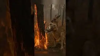 Kangaroo Saves Koala From Deadly Fire! #rescue #animals #Wildlife