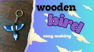 Handmade Wooden Bird Key Tag 🐦 | Easy DIY Wood Craft