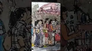 #shorts #shortvideo #shortsfeed #short #watercolor #inkandwatercolor #art #painting #artist